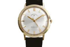 1950_s_Men_s_Lord_Elgin_25_Vintage_34mm-14K_Yellow_Gold_Automatic_Watch_with_Black_Leather_Band_and_Silver_Dial_Pre-Owned